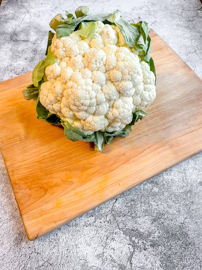 a whole head of cauliflower