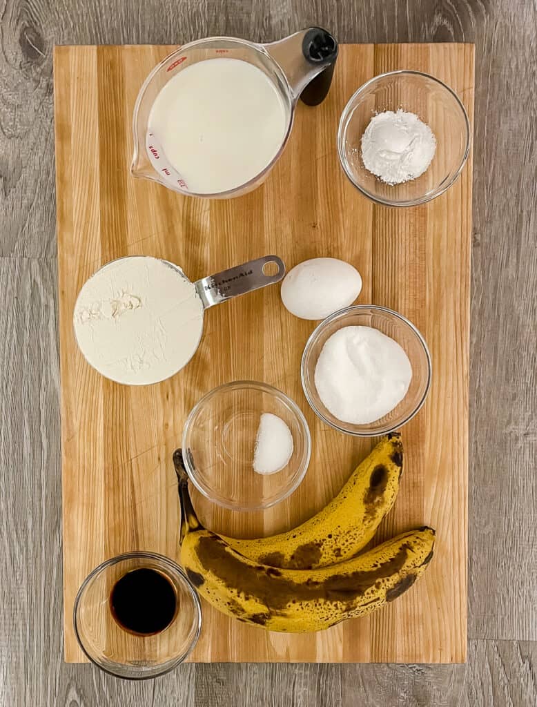 ingredients for banana pancakes