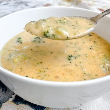 Bowl of Broccoli Cheddar soup