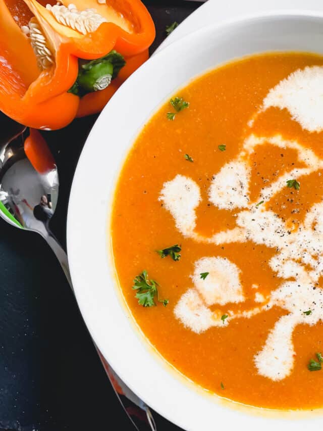 Roasted Cauliflower and Bell Pepper Soup