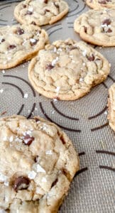 Baked Salted Chocolate Chip Cookies 