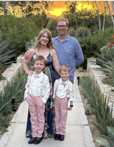 Aqueena with her husband Alexander and their two boys